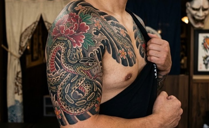 snake tattoo meaning japanese